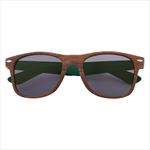 Woodtone Frames with Hunter Green Temples Front